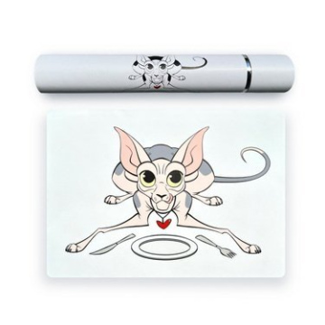 Silicone Cat Serving Mat, Waterproof Anti-Slip, Feeding mat for cats bowls 18″*13″ (White)